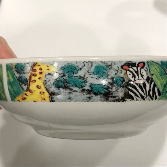 RETRONEU Everyday JUNGLE KIDS 2 Pc Stoneware Dining Set Double Handle Mug + Bowl - Picture 8 of 11